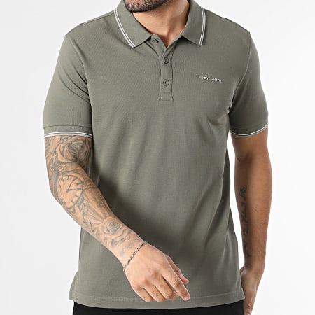 Teddy Smith - Polo Manches Courtes Pasian 2 11316819D Vert Kaki