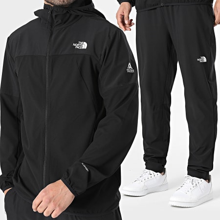 The North Face - Conjunto Cortavientos con capucha y pantalón chándal Transcendent A8G8E A8G8F Negro