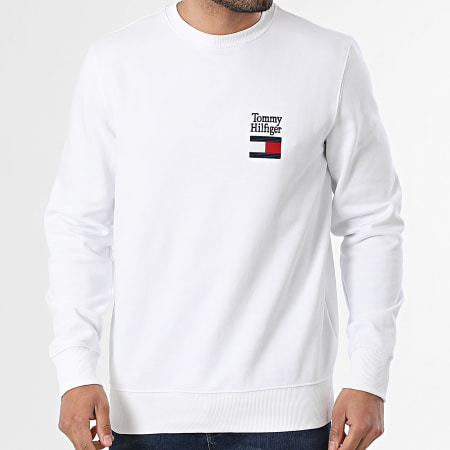 Tommy Hilfiger - Sweat Crewneck Embroidery Flag 2778 Blanc