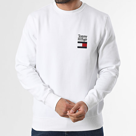Tommy Hilfiger - Sweat Crewneck Embroidery Flag 2778 Blanc
