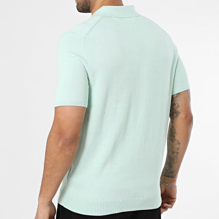 Tommy Hilfiger - Polo Manches Courtes Essential Cotton Knitted 7396 Vert Clair Chiné