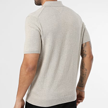 Tommy Hilfiger - Polo Manches Courtes Essential Cotton Knitted 7396 Beige Chiné