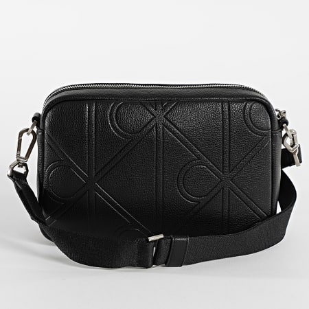 Calvin Klein - Sac A Main Femme Emblem Aop Emboss Camera Bag D3330G Noir