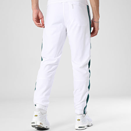 Sergio Tacchini - Pantalon Jogging A Bandes Gemelli 41560 Blanc Vert Foncé