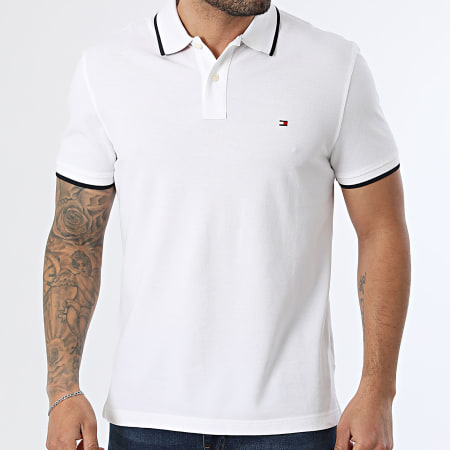 Tommy Hilfiger - Polo Manches Courtes Regular Fit Pique Undercollar 2748 Blanc