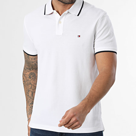 Tommy Hilfiger - Polo Manches Courtes Regular Fit Pique Undercollar 2748 Blanc