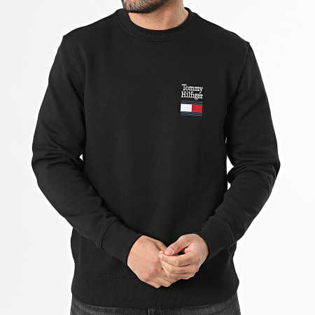 Tommy Hilfiger - Sweat Crewneck Embroidery Flag 2778 Noir