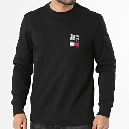 Tommy Hilfiger - Sweat Crewneck Embroidery Flag 2778 Noir