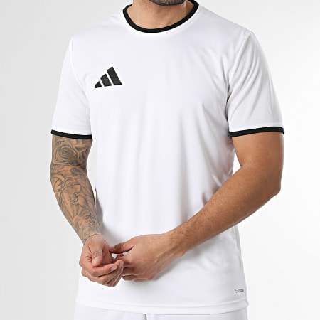 Adidas Sportswear - Ensemble Tee Shirt Et Short Jogging ENT26 Jersey JZ2508 JZ2516 Blanc