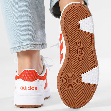 Adidas Sportswear - Baskets Femme Hoops Classic W KI1036 Footwear White Collegiate Orange Amber Gum