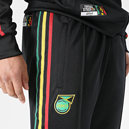 Adidas Originals - Pantalone Jogging 3 Strisce Jamaica x Bob Marley Originals JY5226 Nero Rosso Giallo Verde