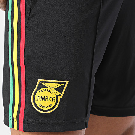 Adidas Originals - Short Jogging 3 Stripes Jamaïque x Bob Marley Extérieur JZ9415 Noir Jaune Vert Rouge