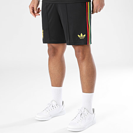 Adidas Originals - Short Jogging 3 Stripes Jamaïque x Bob Marley Extérieur JZ9415 Noir Jaune Vert Rouge