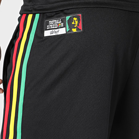 Adidas Originals - Short Jogging 3 Stripes Jamaïque x Bob Marley Extérieur JZ9415 Noir Jaune Vert Rouge