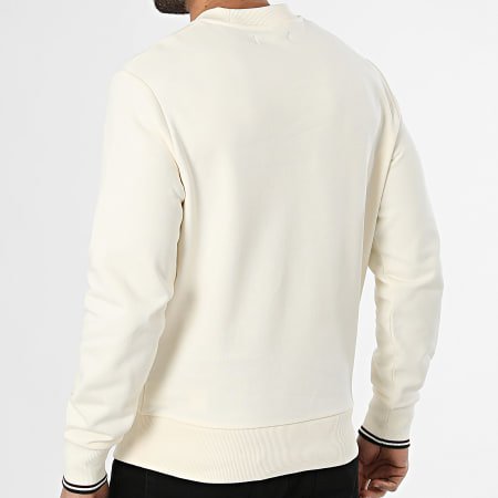 Fred Perry - Sweat Crewneck M7535 Beige Vert Foncé