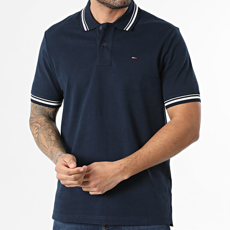 Tommy Jeans - Polo Manches Courtes Regular Fit Tipped 2700 Bleu Marine