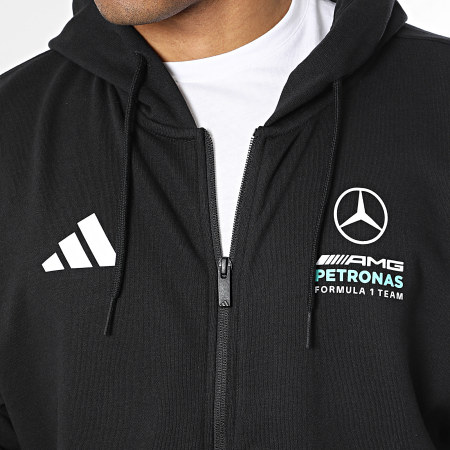 Adidas Sportswear - Sweat Capuche Zippé A Bandes Mercedes DNA KE5910 Noir