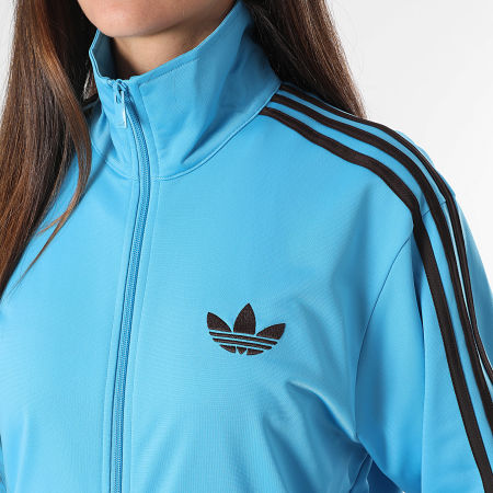 Adidas Originals - Veste Zippée A Bandes Loose Fit Femme FB KU8123 Bleu Clair