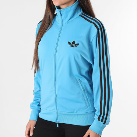 Adidas Originals - Veste Zippée A Bandes Loose Fit Femme FB KU8123 Bleu Clair