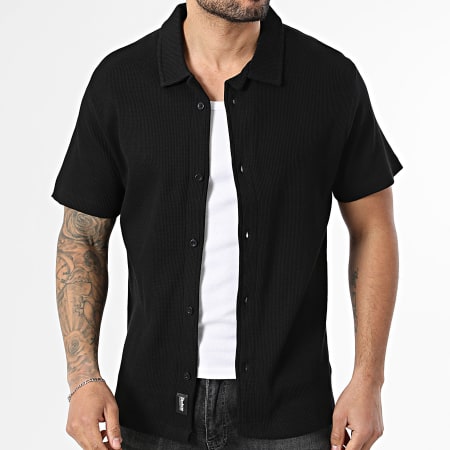 Deeluxe - Camisa de manga corta texturizada Turman 06T4302M Negro