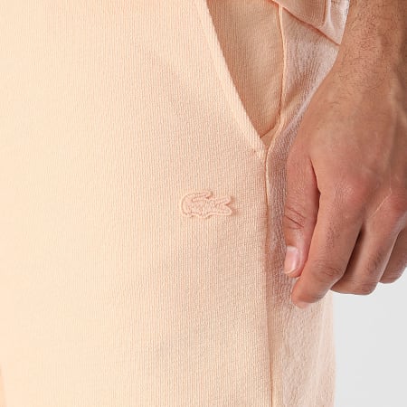 Lacoste - Short Jogging Logo Brodé Crocodile Ton Sur Ton Orange