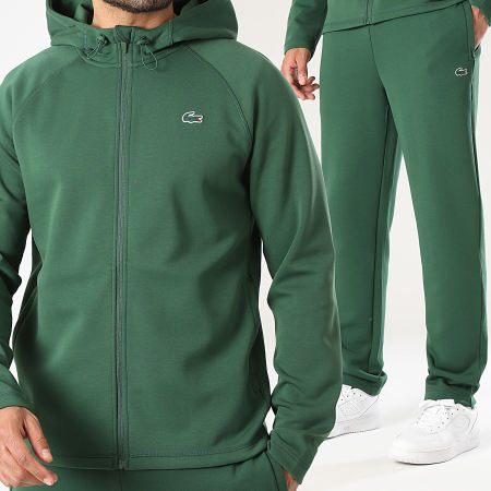 Tuta Lacoste Verde Scuro Completo Di Tuta Logo Crocodile Verde Scuro