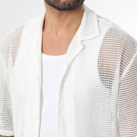 Uniplay - Chemise Manches Courtes Ajourée 095 Beige Clair