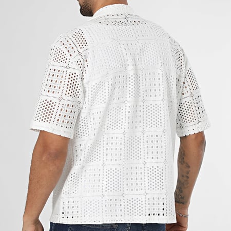 Uniplay - Chemise Manches Courtes Ajourée 103 Beige Clair