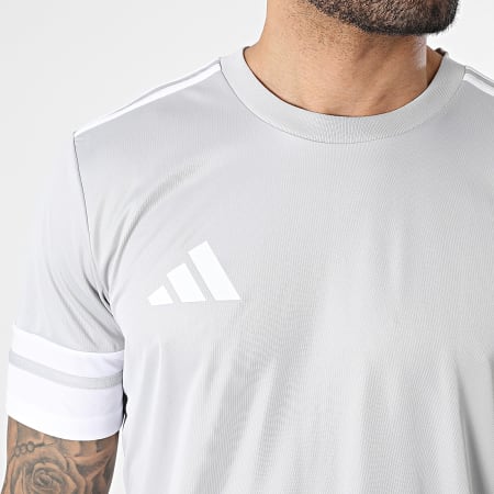 Adidas Sportswear - Ensemble Tee Shirt Et Short Jogging A Bandes JG5837 JH3413 Gris