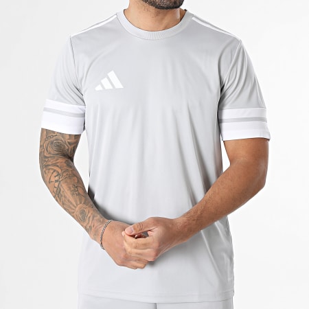 Adidas Sportswear - Ensemble Tee Shirt Et Short Jogging A Bandes JG5837 JH3413 Gris