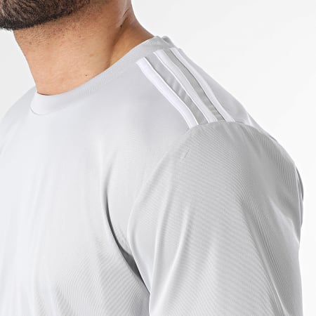 Adidas Sportswear - Ensemble Tee Shirt Et Short Jogging A Bandes JG5837 JH3413 Gris
