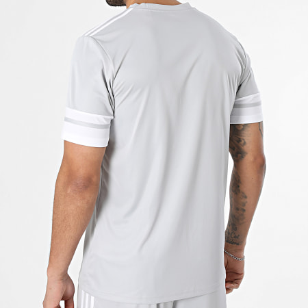 Adidas Sportswear - Ensemble Tee Shirt Et Short Jogging A Bandes JG5837 JH3413 Gris