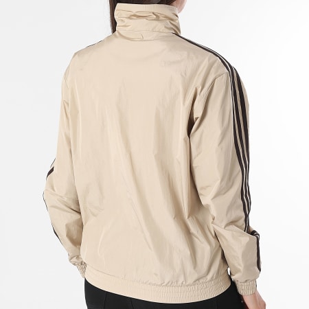 Adidas Originals - Veste Zippée A Bandes Femme KW4530 Beige Noir