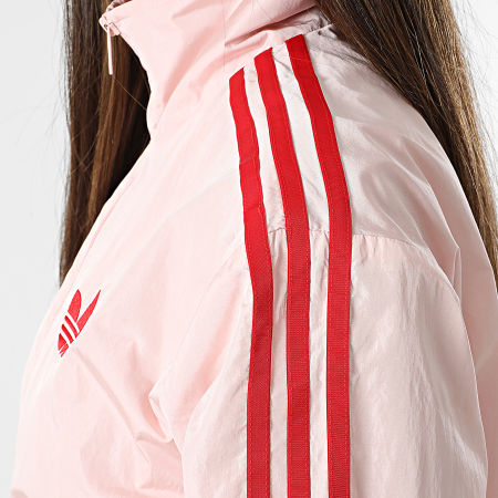 Adidas Originals - Veste Zippée A Bandes Femme KW4531 Rose Rouge