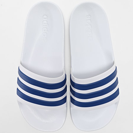 Adidas Sportswear - Claquettes Adilette Shower IH9028 Blanc Bleu Roi