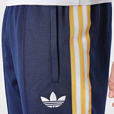 Adidas Originals - Pantalon Jogging A Bandes Real Madrid JZ9151 Bleu Marine Blanc Jaune