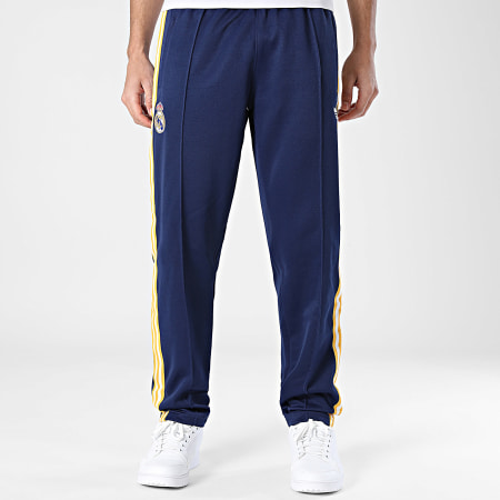 Adidas Originals - Pantalon Jogging A Bandes Real Madrid JZ9151 Bleu Marine Blanc Jaune