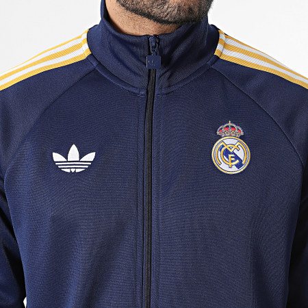 Adidas Originals - Veste Zippée A Bandes Real Madrid Originals KE3846 Bleu Marine