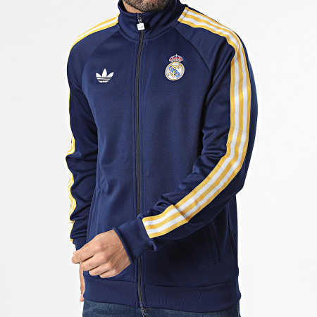 Adidas Originals - Veste Zippée A Bandes Real Madrid Originals KE3846 Bleu Marine
