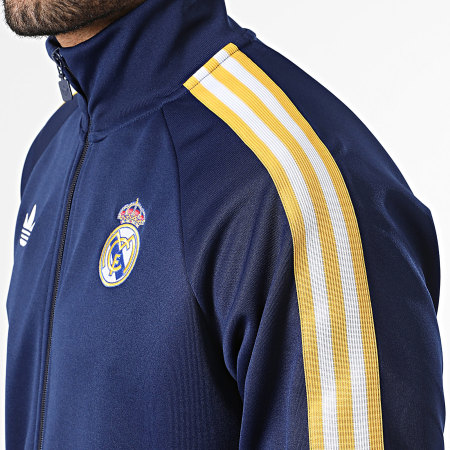 Adidas Originals - Veste Zippée A Bandes Real Madrid Originals KE3846 Bleu Marine