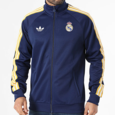 Adidas Originals - Veste Zippée A Bandes Real Madrid Originals KE3846 Bleu Marine