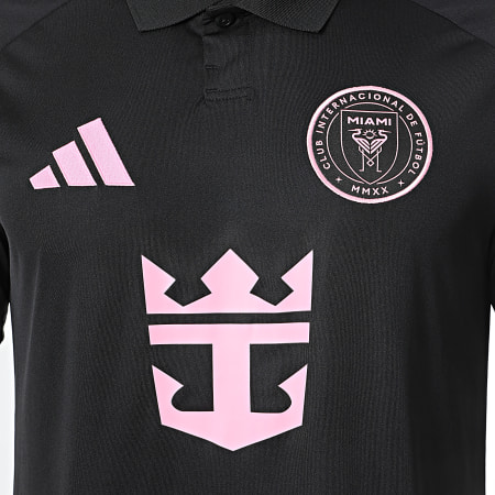 Adidas Sportswear - Polo Manches Courtes A Bandes Inter Miami CF JL8487 Noir