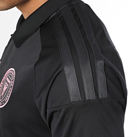 Adidas Sportswear - Polo Manches Courtes A Bandes Inter Miami CF JL8487 Noir