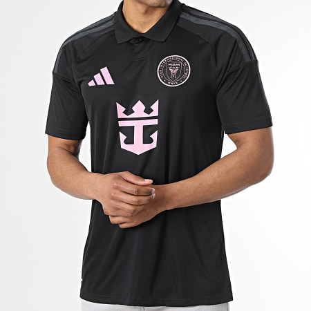 Adidas Sportswear - Polo Manches Courtes A Bandes Inter Miami CF JL8487 Noir