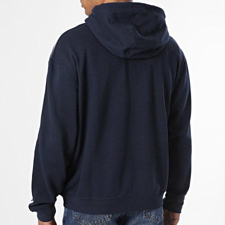 Calvin Klein - Sweat Capuche Zippé A Bandes Logo Tape 6W302 Bleu Marine