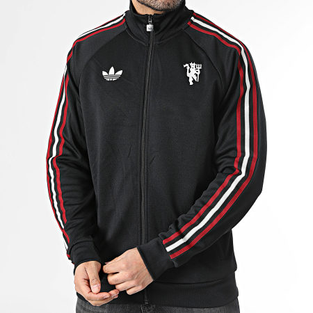Adidas Originals - Veste Zippée A Bandes Manchester United Originals JZ2230 Noir