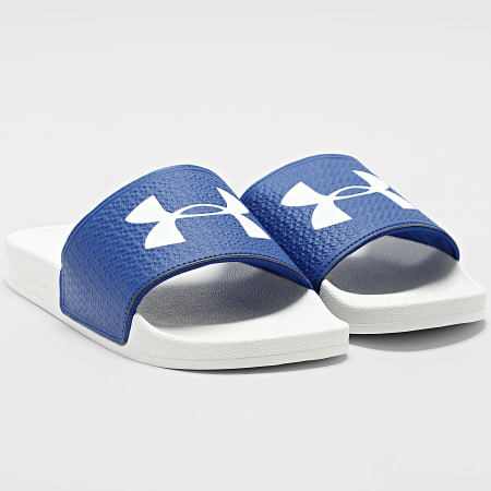 Under Armour - Claquettes 6007527 Blanc Bleu Roi