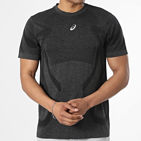 Asics - Tee Shirt Road Seamless 2011D355 Noir Chiné