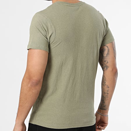 Deeluxe - Camiseta con cuello abotonado Ternan 06T1004M Verde Kaki
