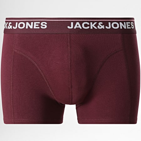 Jack And Jones - Lot De 5 Boxers Timothy Noir Gris Anthracite Bordeaux Bleu Marine